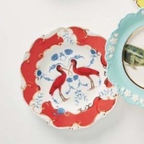 Anthropologie Nature Table Birds  Plate New - Picture 2 of 2